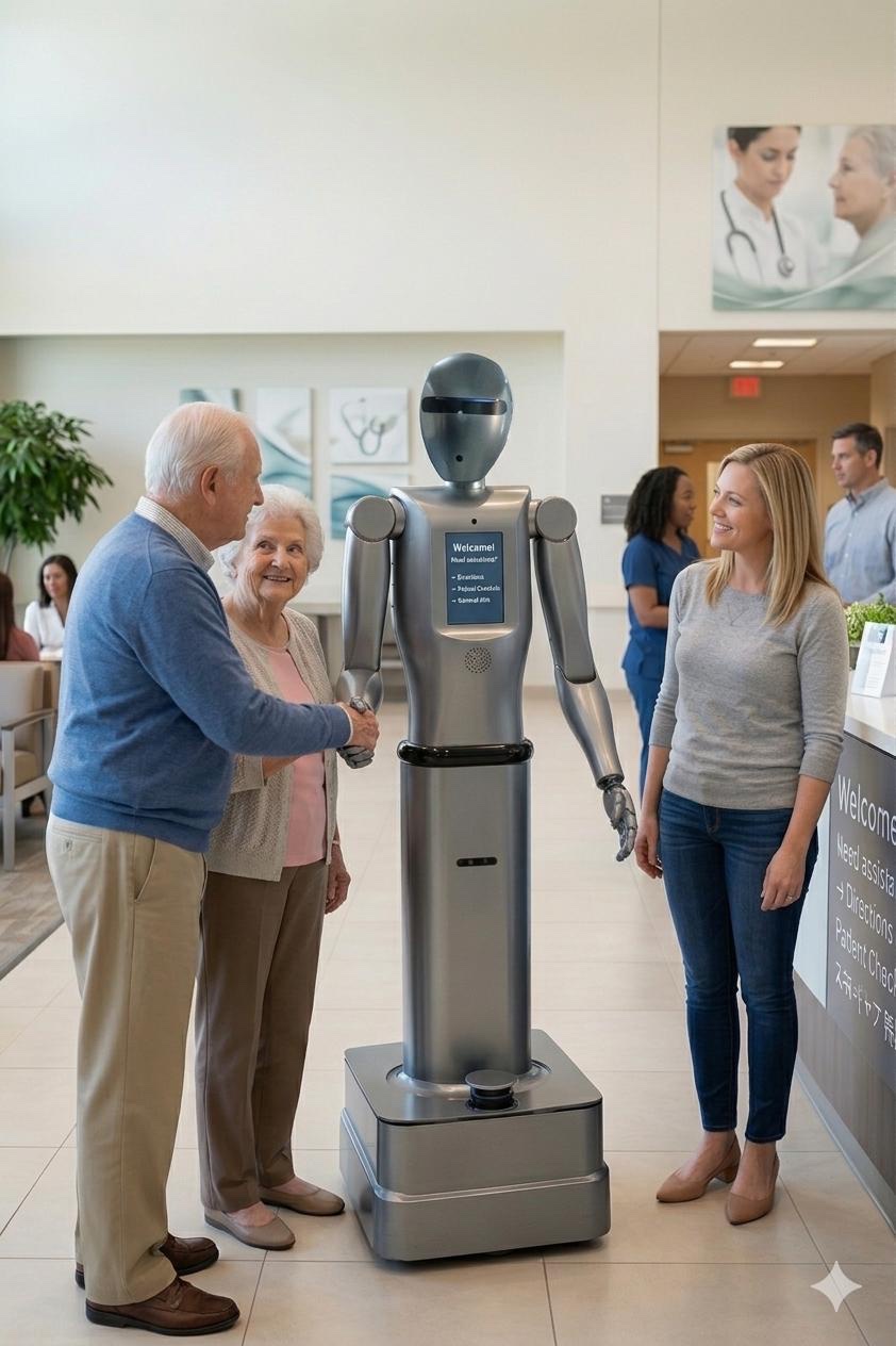Robot delivering medication